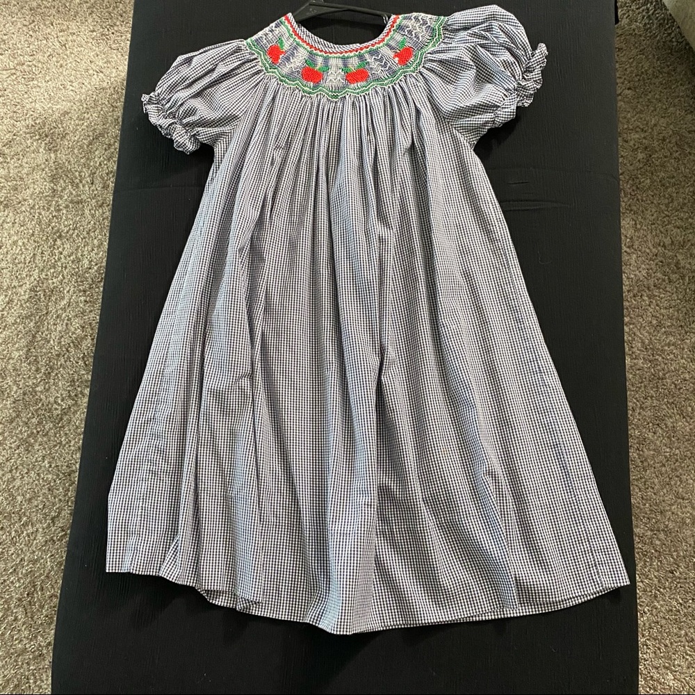 Toddler Micro Gingham Smocked Dress